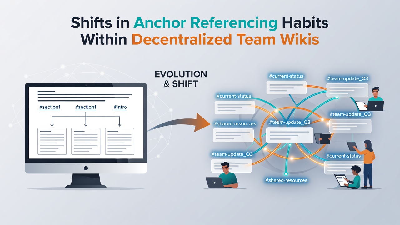 Shifts in Anchor Referencing Habits Within Decentralized Team Wikis